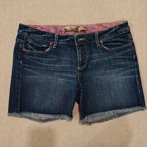 PAIGE Dark Blue Jean Shorts
